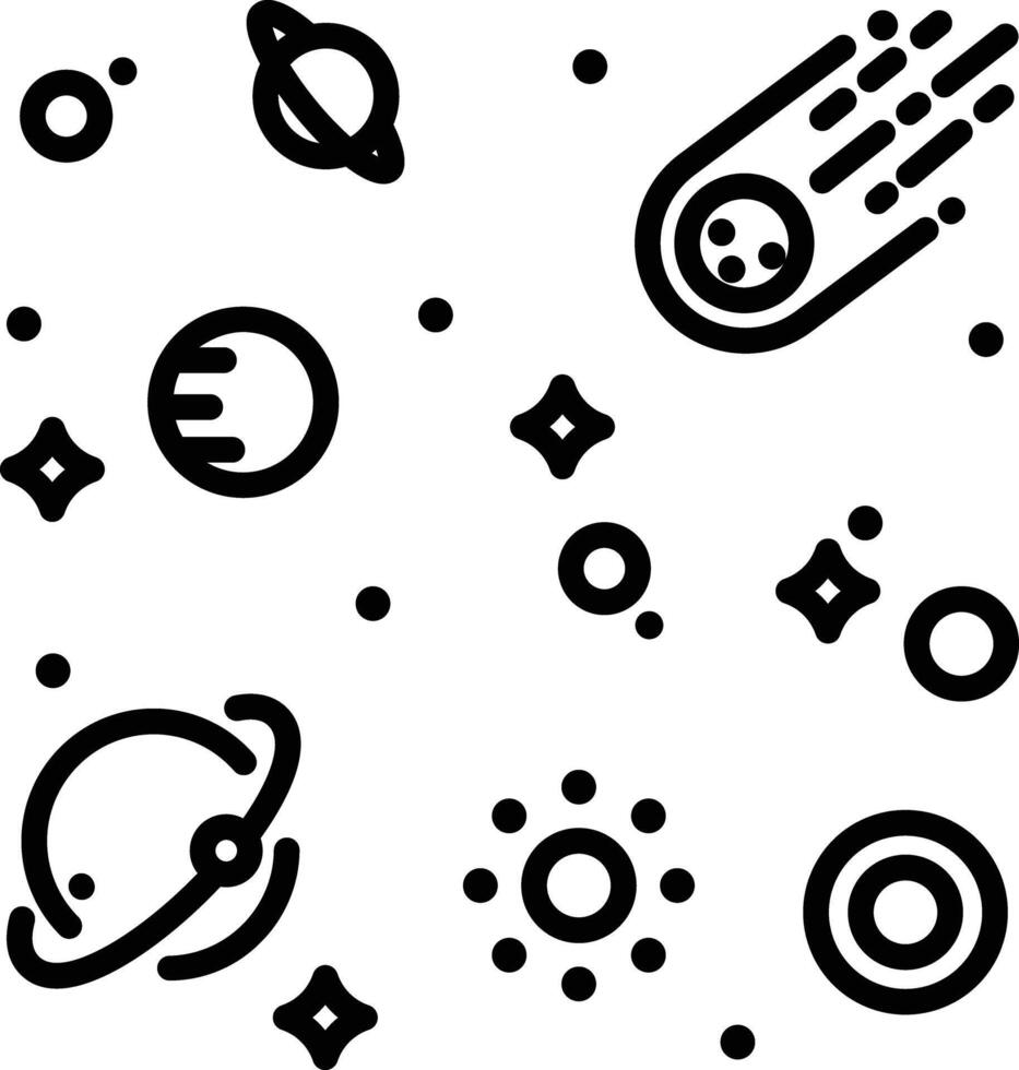 Universe outline illustration vector