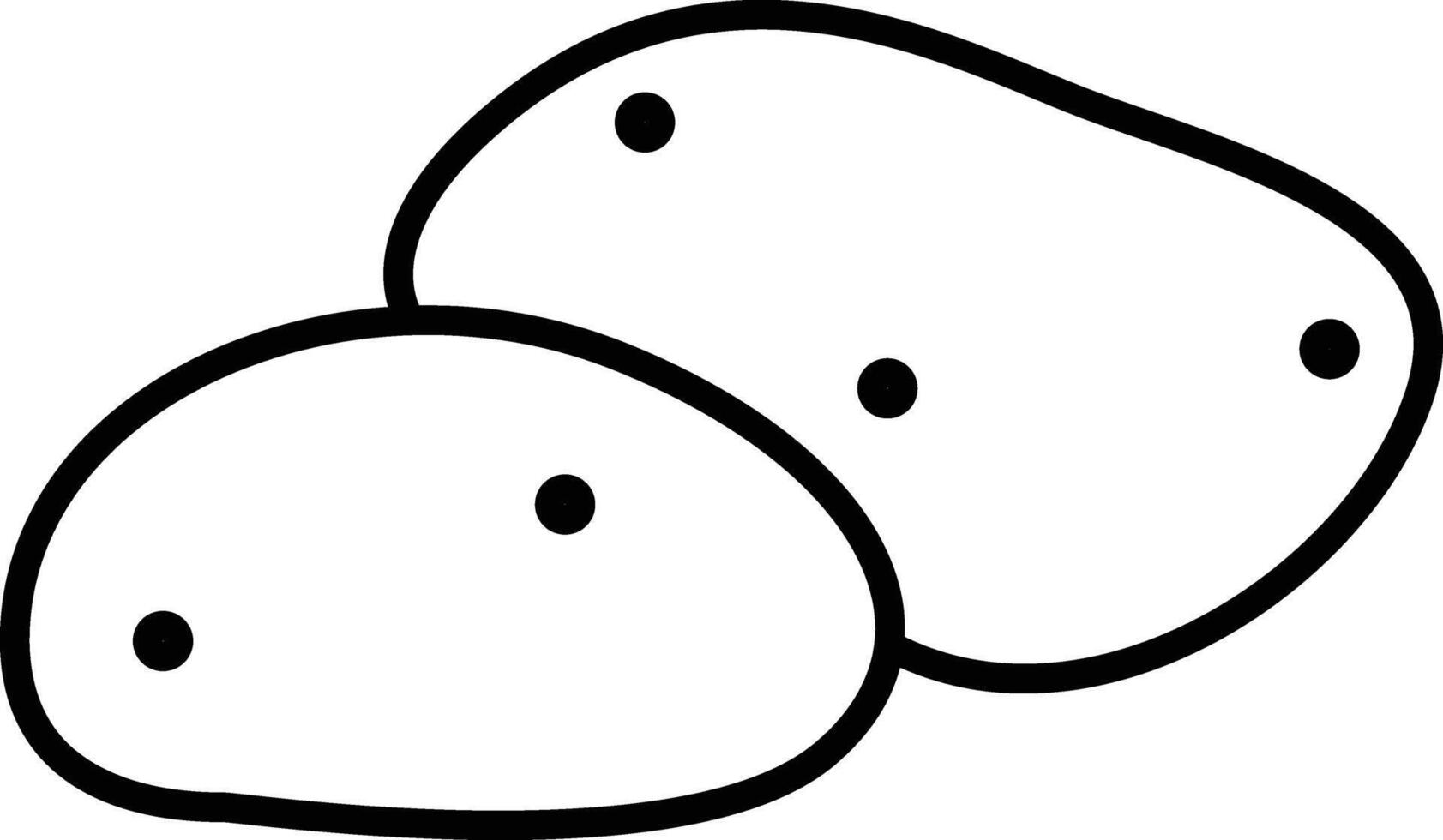 Potato outline illustration vector