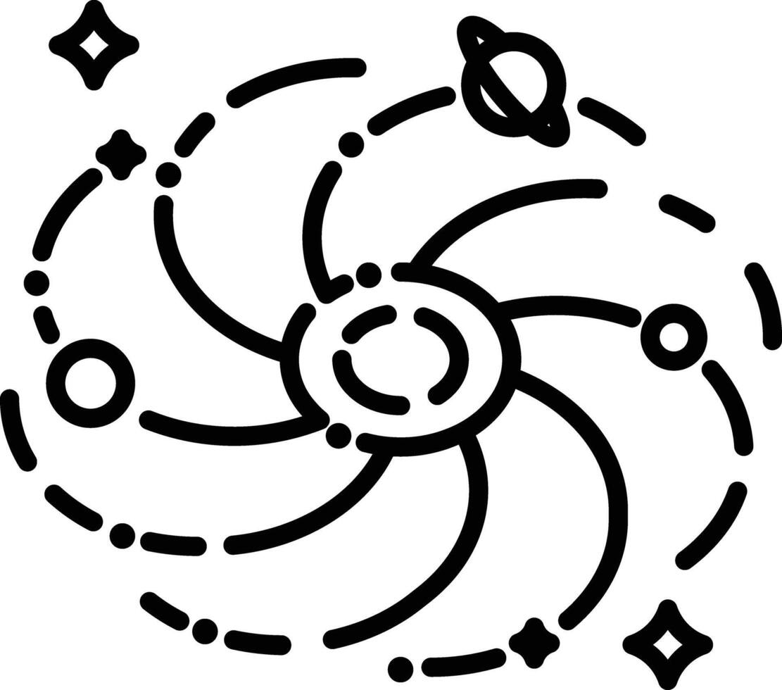 Galaxy outline illustration vector