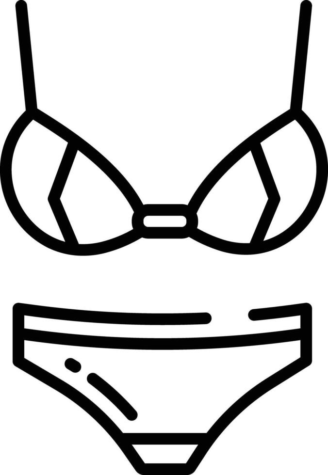 Bikini outline illustration vector
