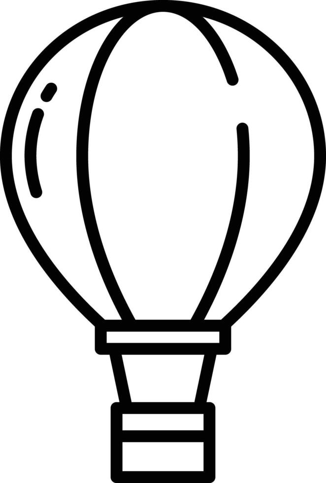 HotAir Balloon outline illustration vector