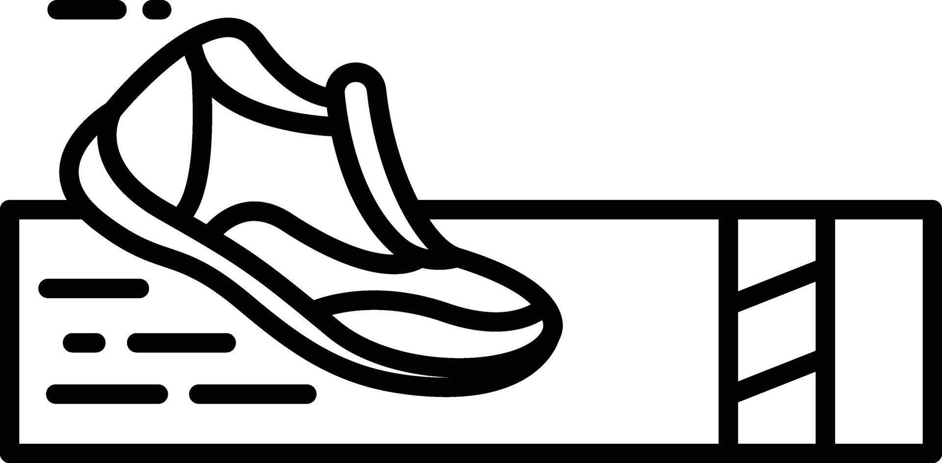 Running outline illustration vector