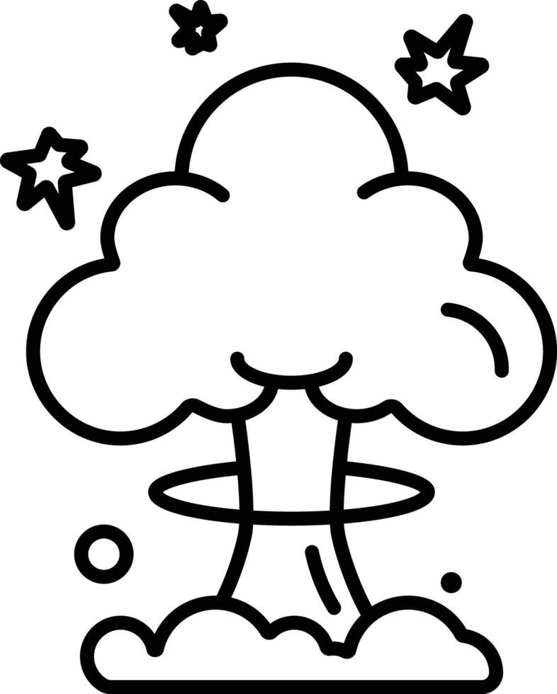 Explosion outline illustration vector