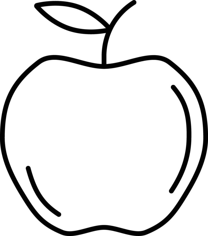 Apple outline illustration vector