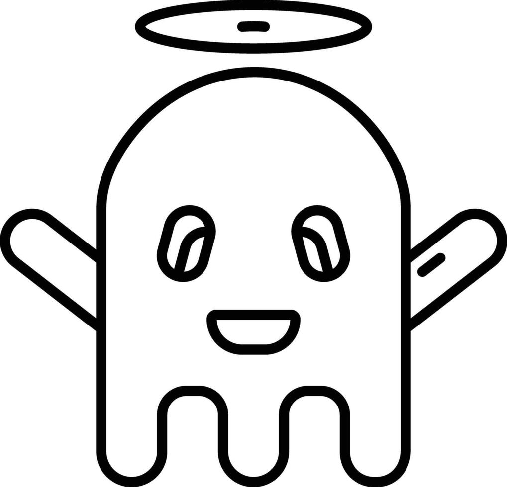 Ghost outline illustration vector