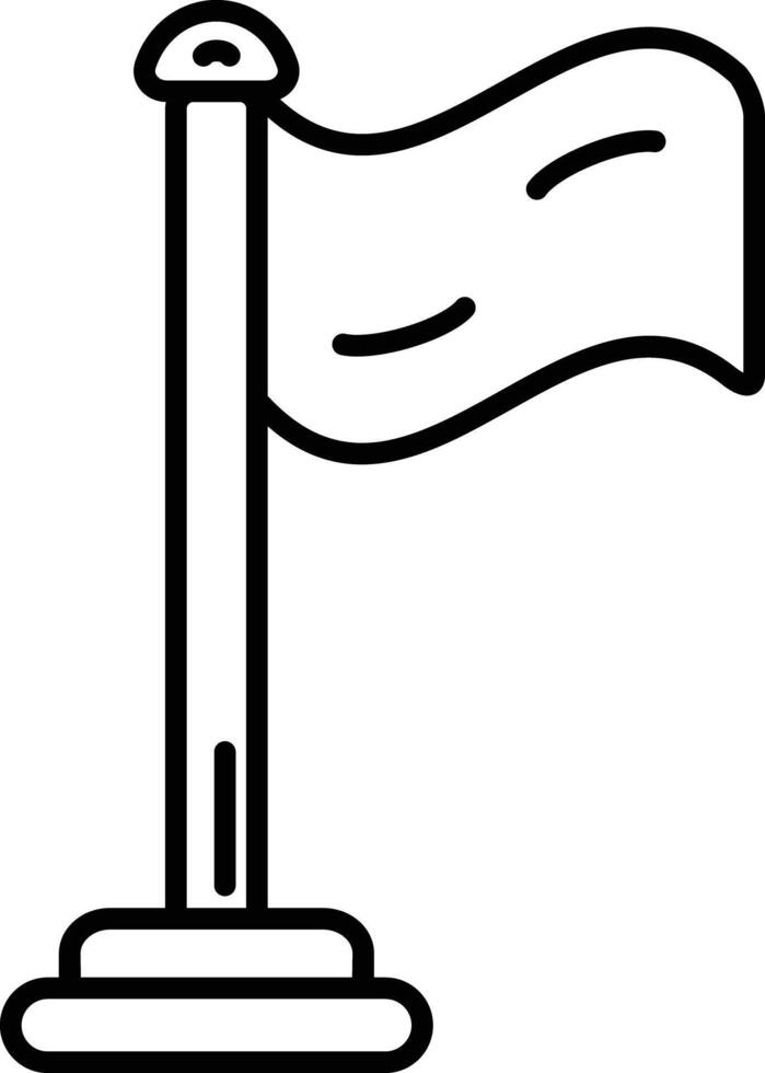 Flag outline illustration vector