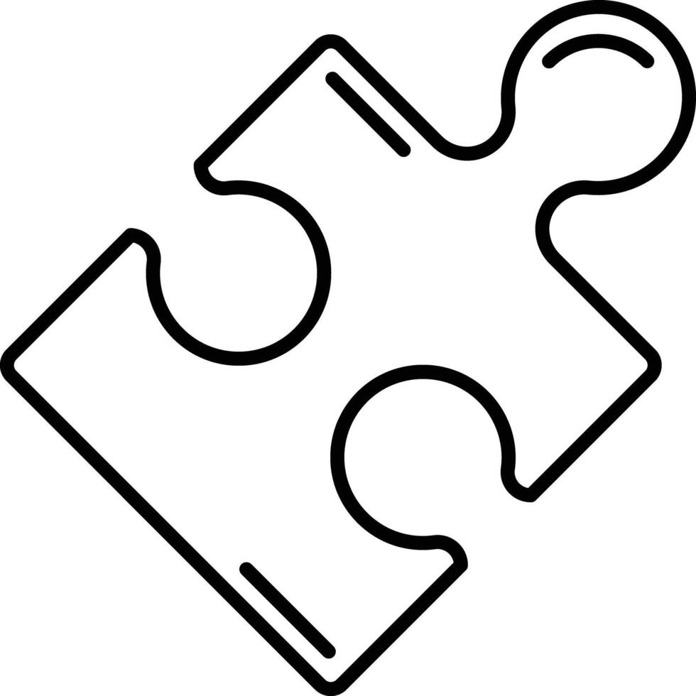 puzzle outline illustration vector