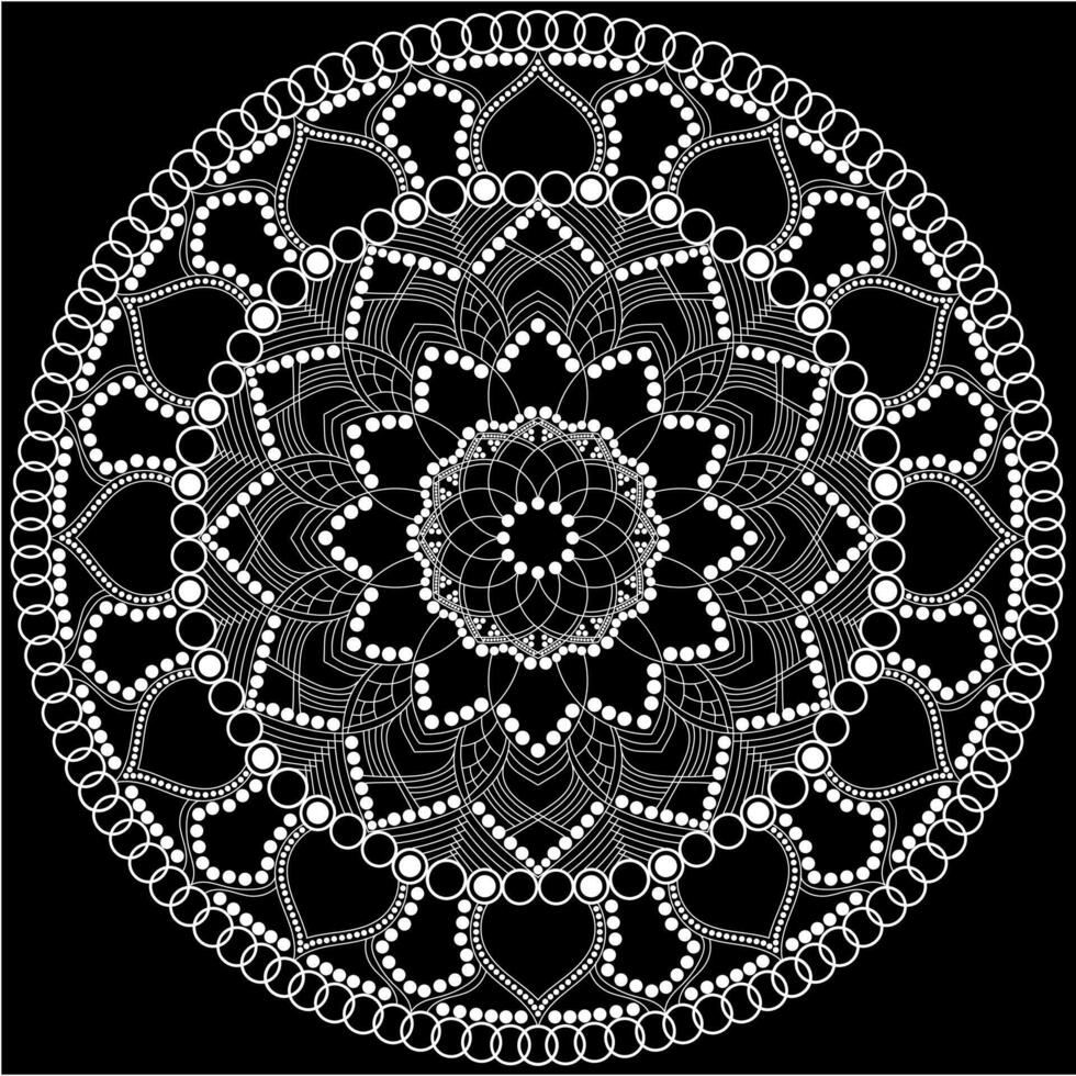 Luxury Mehndi Henna Drawing Circular Mandala pattern for tattoo, decoration premium product poster or painting. Decorative ornament in ethnic oriental style. Outline doodle hand draw illustration vector