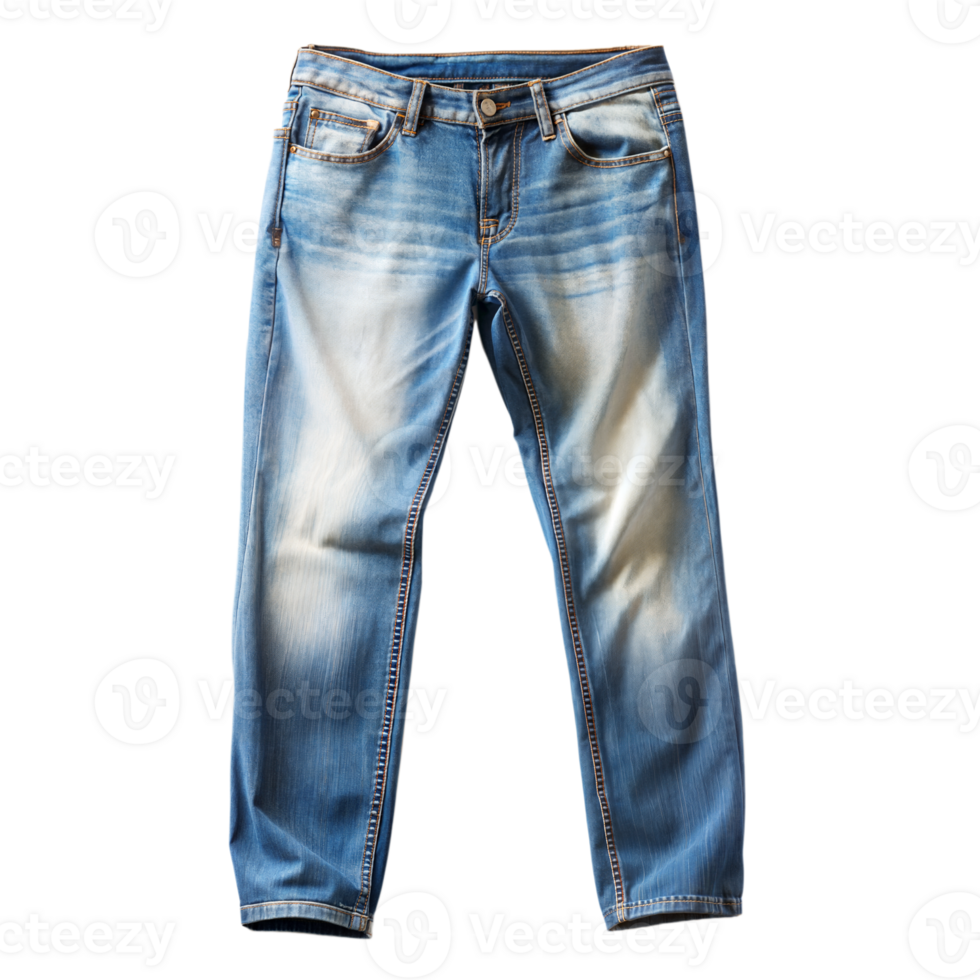 A pair of blue jeans with a white stripe png