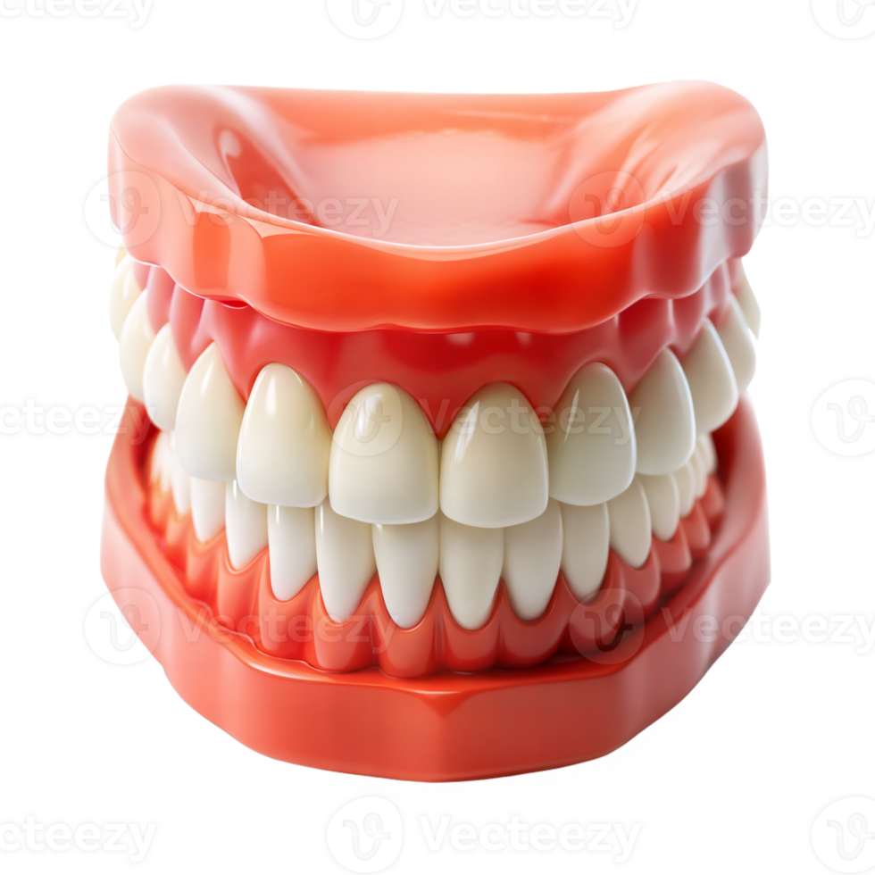 A close up of a fake tooth with a white base png