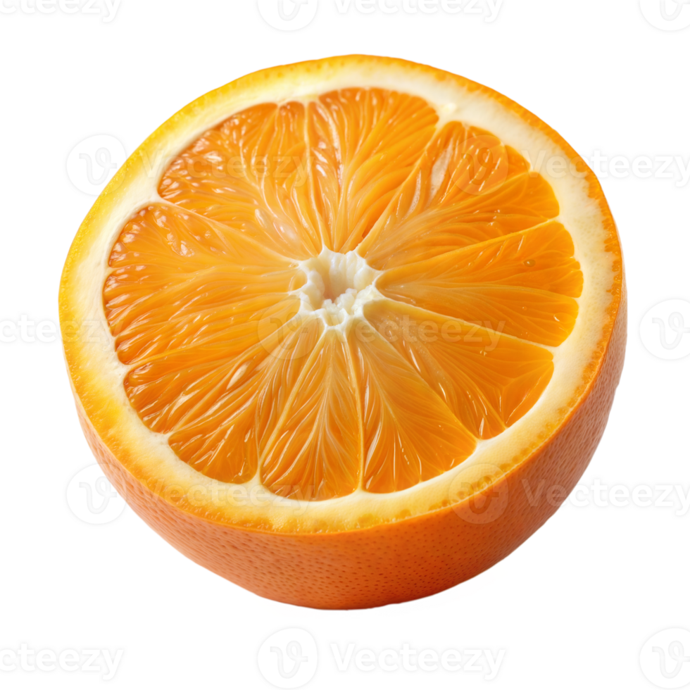A slice of orange with a transparent background png