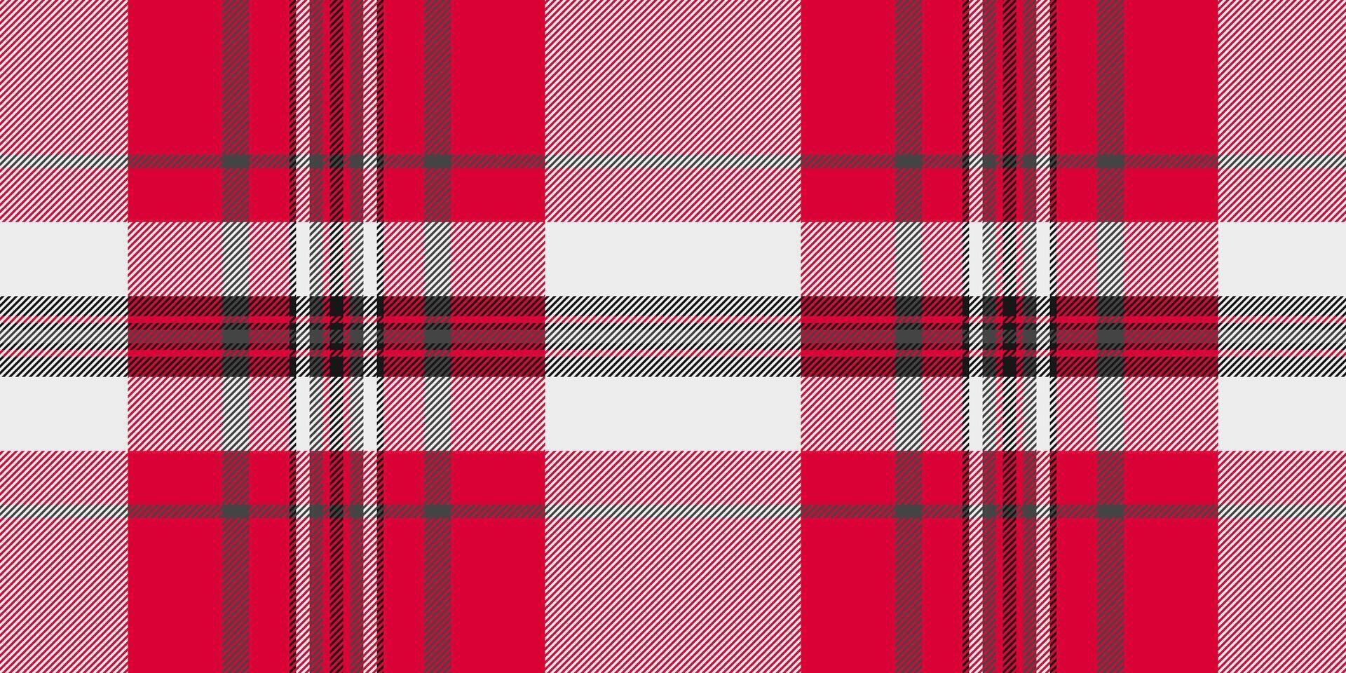 Choice seamless background plaid, selection check textile texture. Seventies pattern fabric tartan in red and white colors. vector