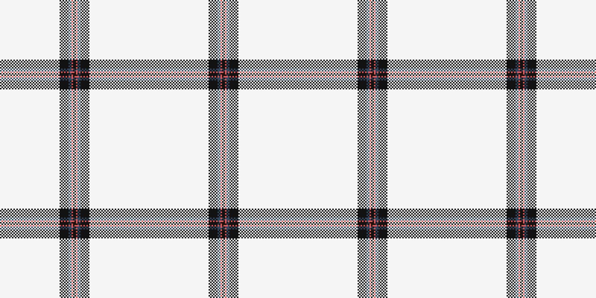Wrapping background check seamless, thanksgiving texture fabric. Hat plaid tartan textile pattern in white and black colors. vector