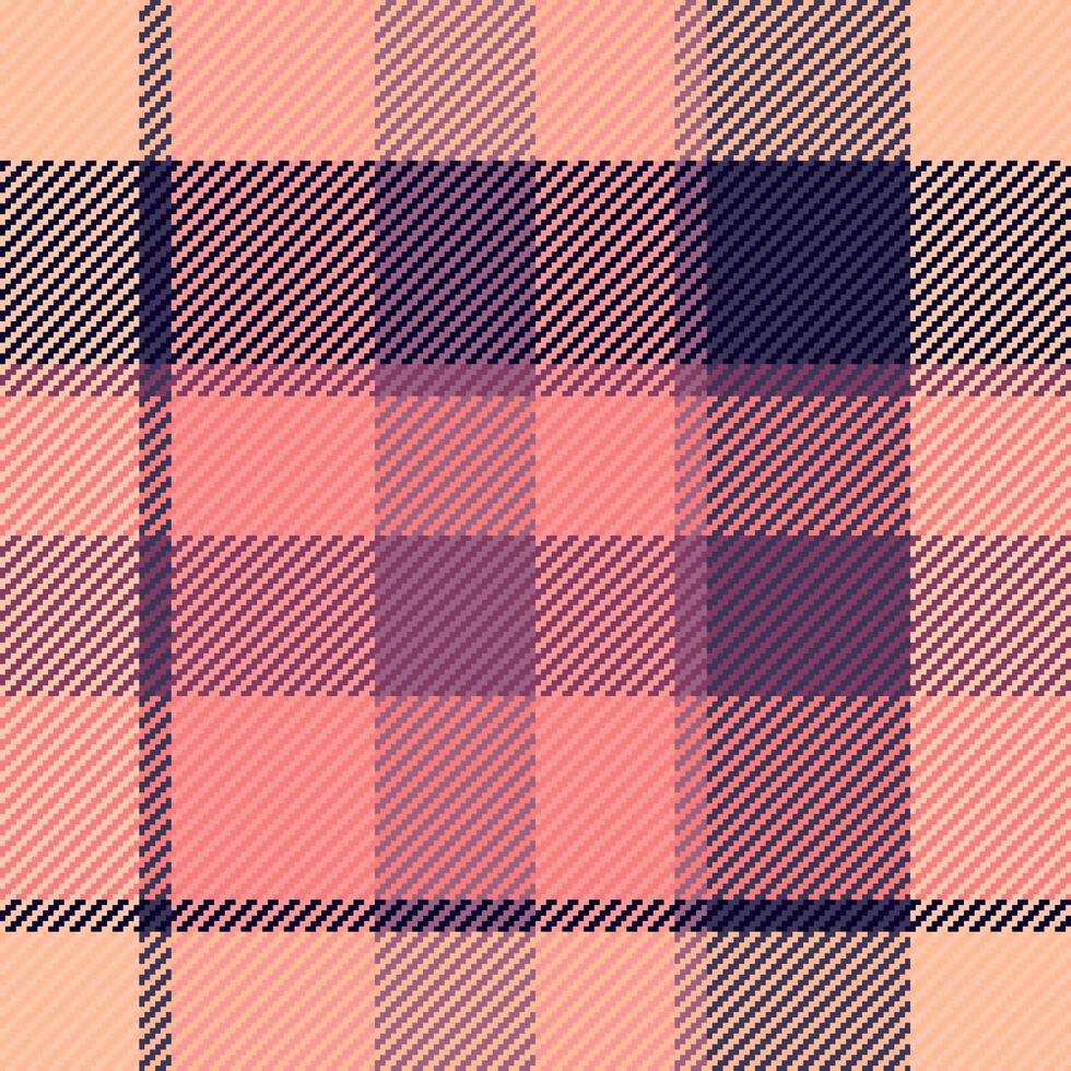 Golf pattern fabric , easter plaid check texture. Yuletide background tartan seamless textile in red and orange colors. vector