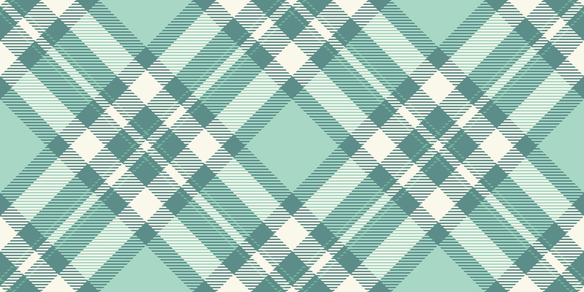 Machinery check tartan pattern, idea texture seamless plaid. Dimensional background textile fabric in teal and light colors. vector