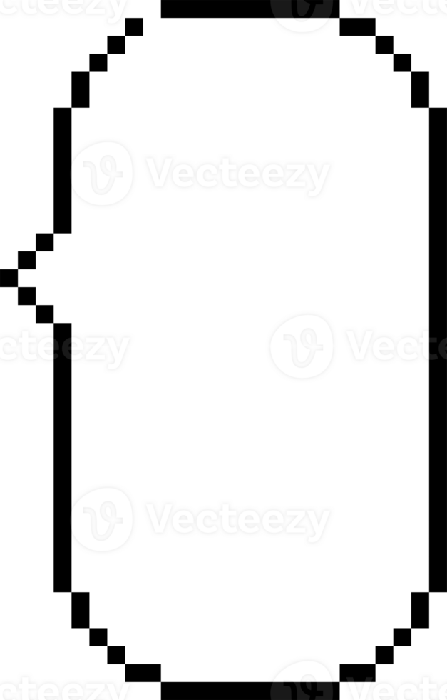 8bit retro game pixel speech bubble balloon icon sticker memo keyword planner text box banner png