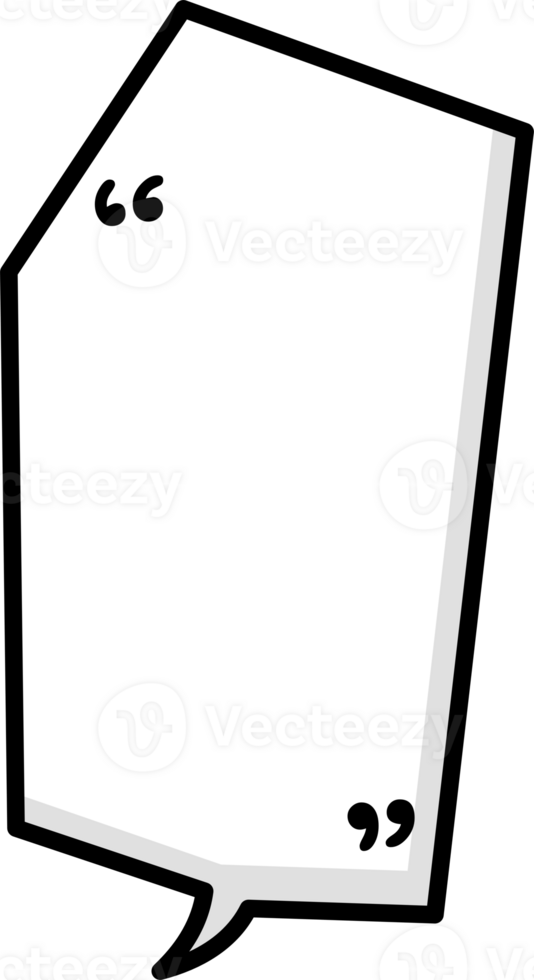 Black and white color speech bubble balloon with quotation marks, icon sticker memo keyword planner text box banner png
