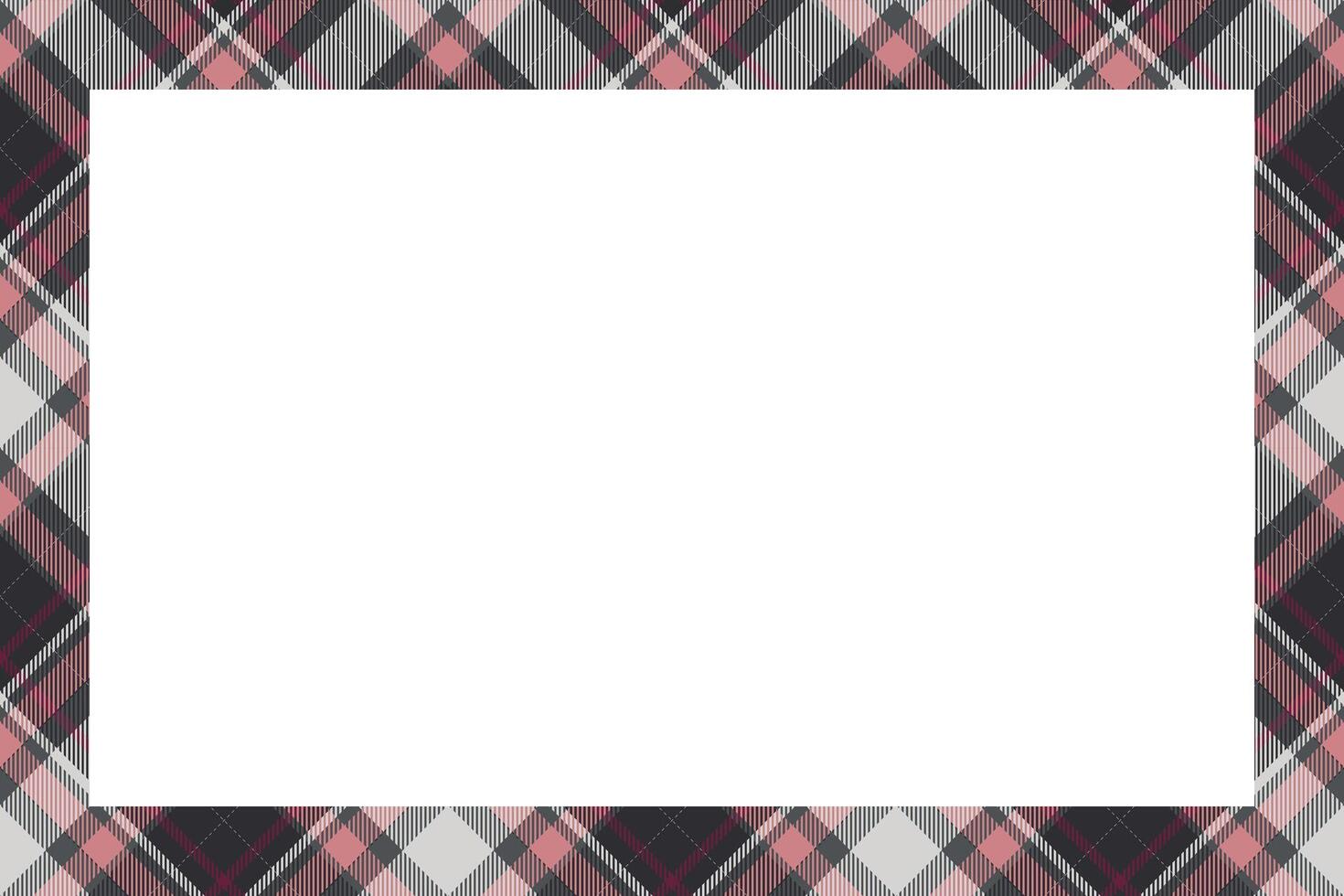 Vintage frame . Scottish border pattern retro style. Tartan plaid ornament. vector