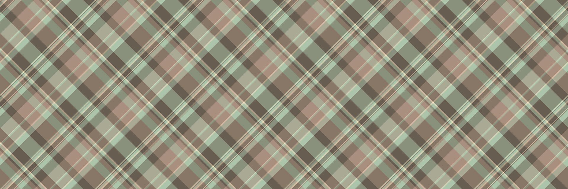 Folk tartan fabric seamless, custom pattern background. Service plaid textile check texture in pastel and light colors. vector