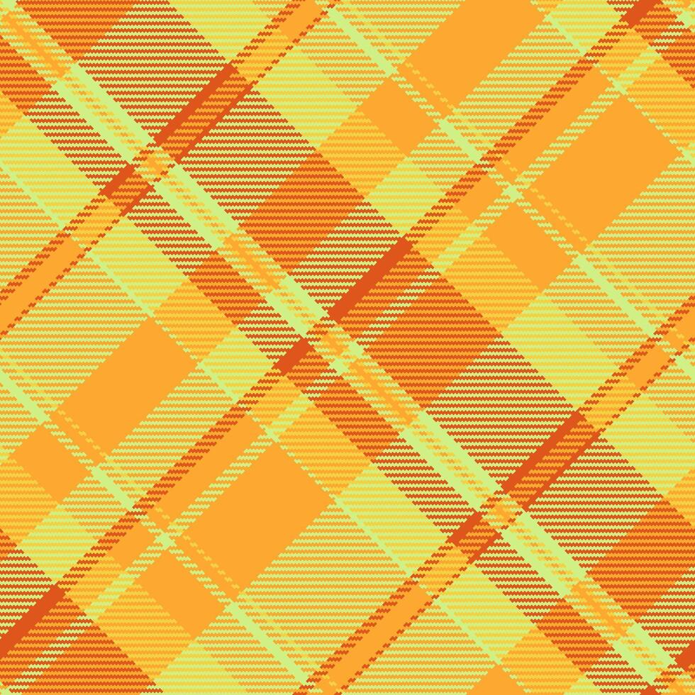 Plaid textile fabric of seamless background pattern with a check texture tartan . vector