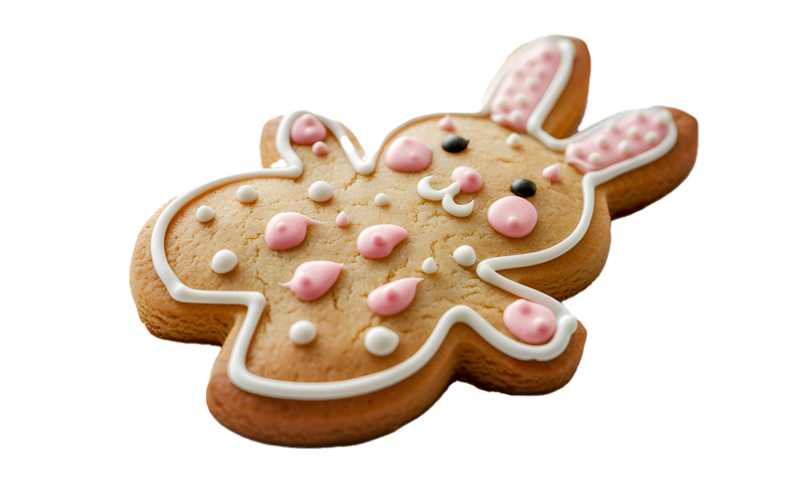 Yummy Rabbit Shaped Cookie on Clear Background png