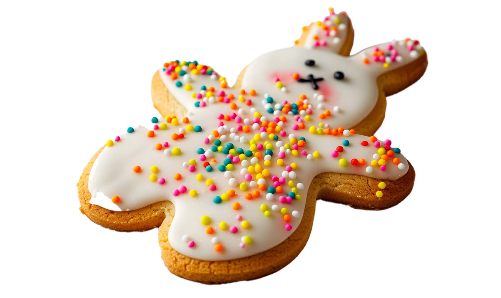 Cute Bunny Cookie with Transparent Background png