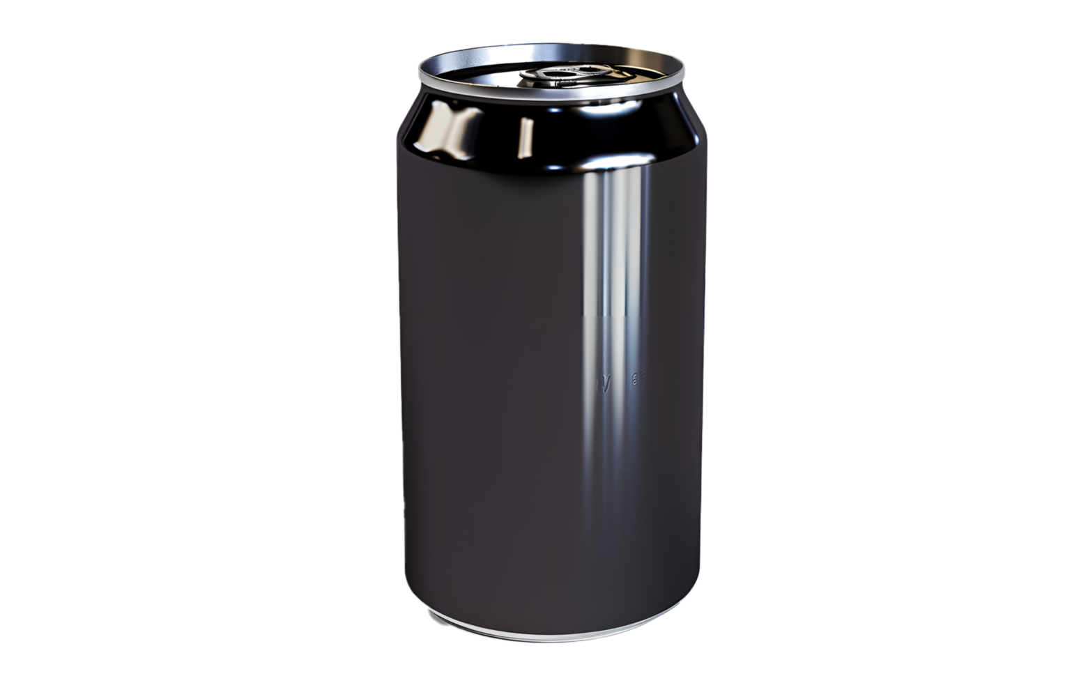 Black Beer Can on Transparent Background png