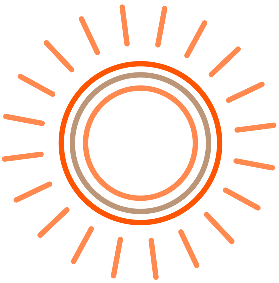 Abstract sun simple organic digital cute cartoon icon artwork isolated element illustration png