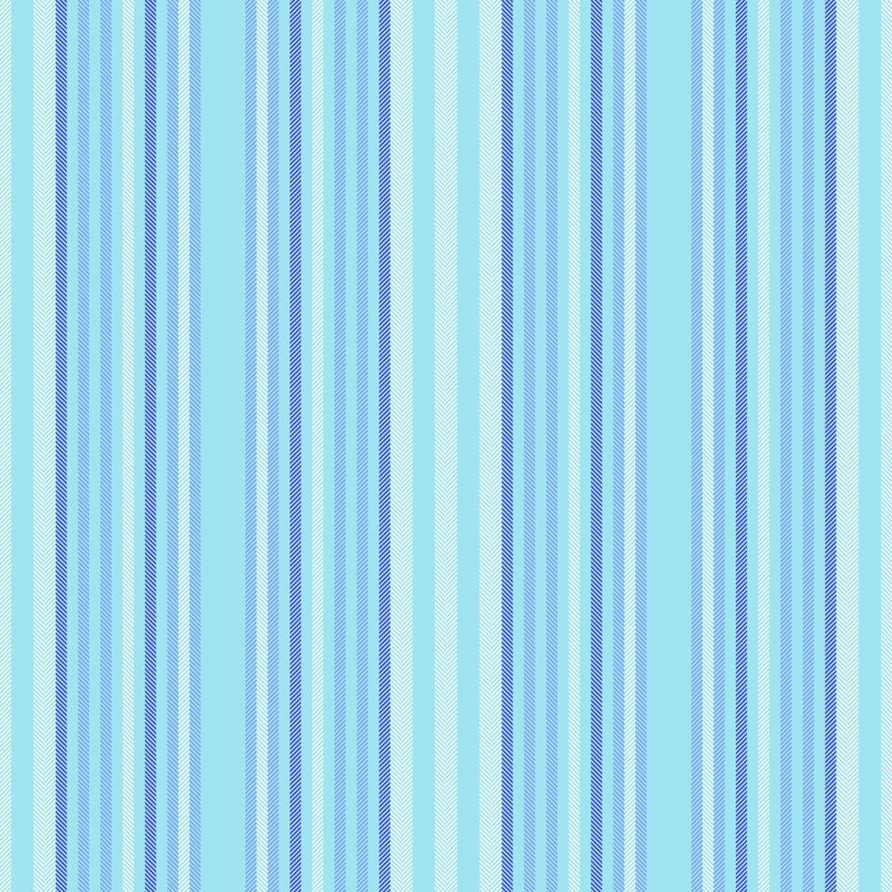 Tracery stripe vertical fabric, artistic seamless pattern texture. Abstraction background lines textile in cyan and blue colors. vector