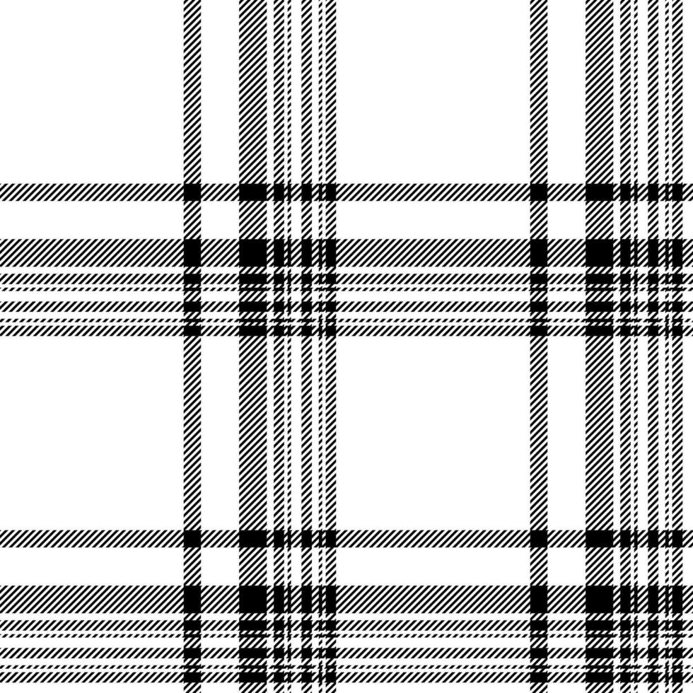 Plaid seamless pattern in black white. Check fabric texture. textile print. vector