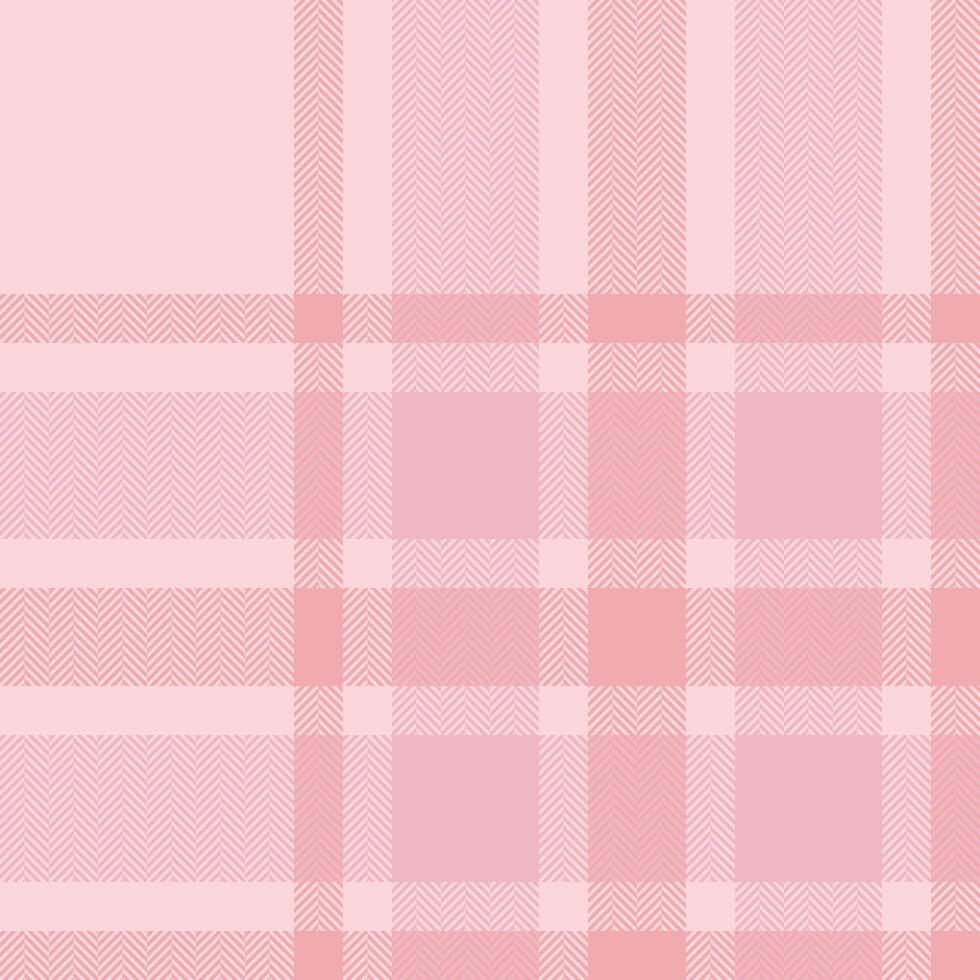 Plaid check pattern in pink. Seamless fabric texture. Tartan textile print. vector