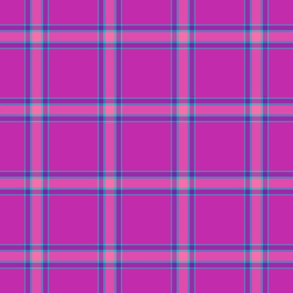 Manufacturing check tartan pattern, site background fabric plaid. Delicate seamless textile texture in blue and purple colors. vector