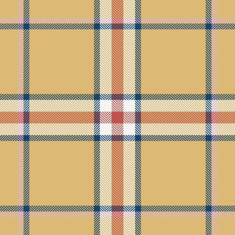 Plaid check pattern. Seamless fabric texture. Tartan textile print. vector
