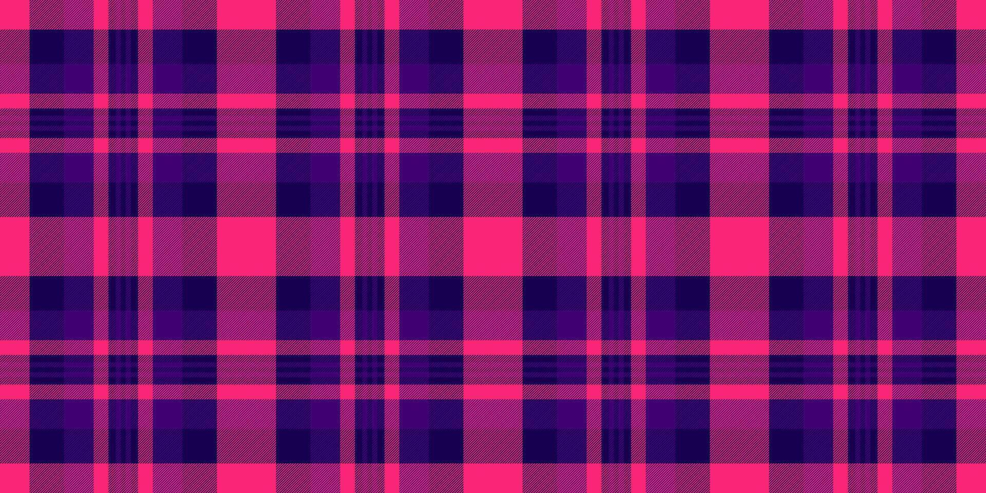 Online textile check, italian background seamless fabric. Poster tartan pattern texture plaid in indigo and pink colors. vector