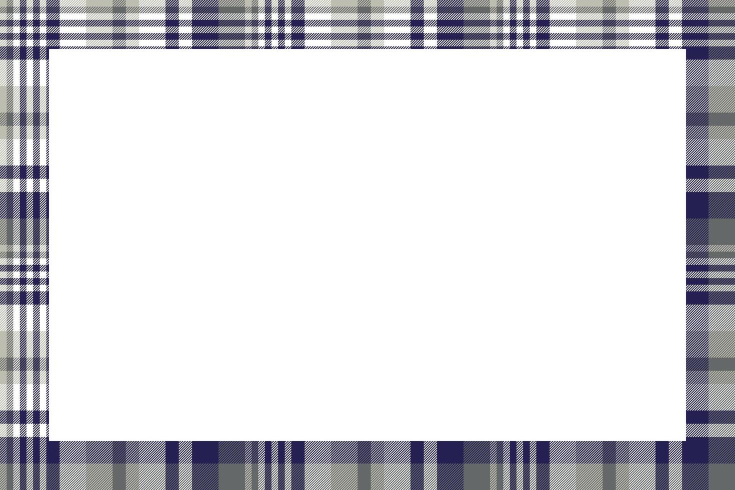 Rectangle borders and Frames . Border pattern geometric vintage frame design. Scottish tartan plaid fabric texture. Template for gift card, collage, scrapbook or photo album and portrait. vector