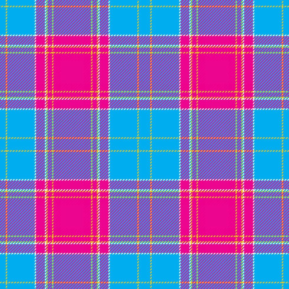 Tartan plaid pattern in blue. Print fabric texture seamless. Check background. vector