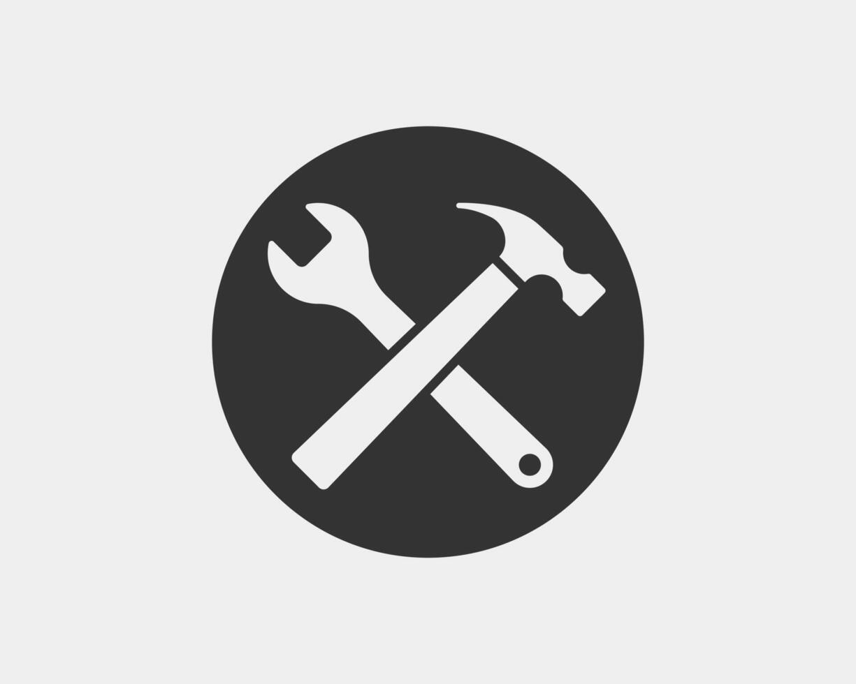 Tools wrench icon. Spanner logo design element. Key tool isolated on white background. vector
