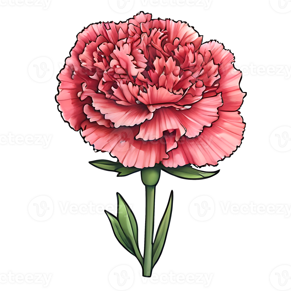 Carnation Flower Logo Design png