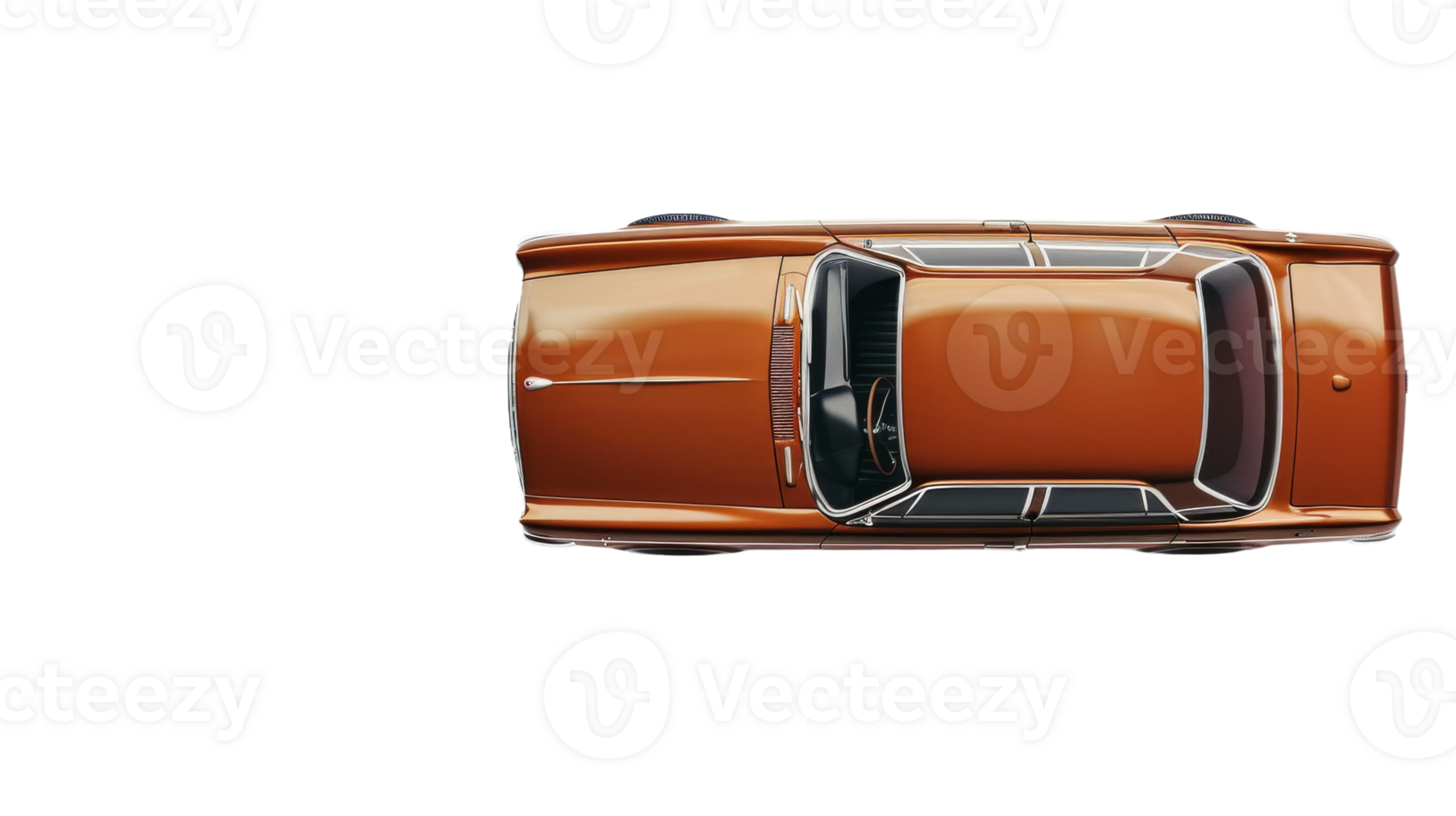 Sleek Brown Car on the transparent background, Format png