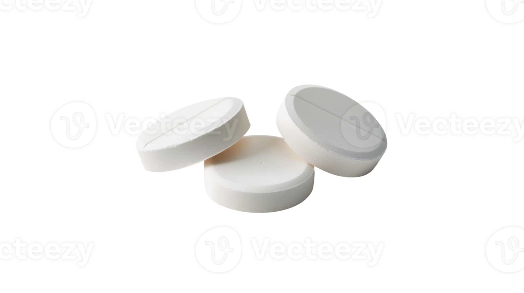 Circle pills, isolate object, Studio Light on the transparent background, Format png