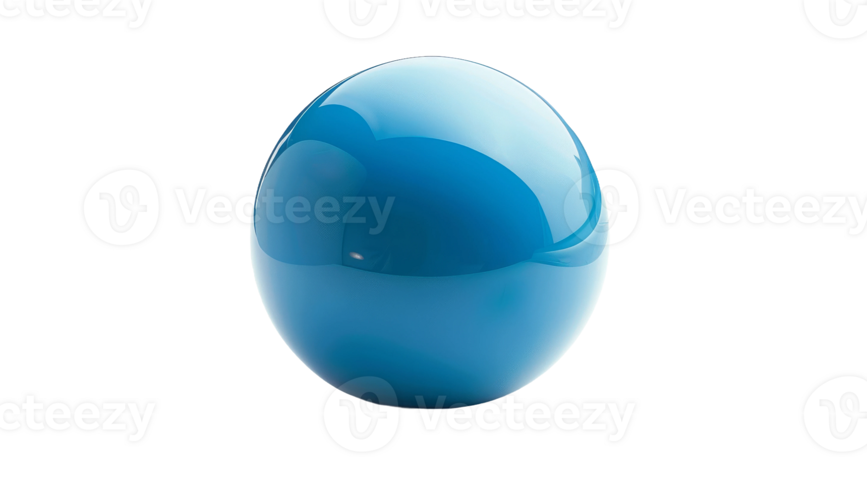 Deep Sky Blue Sphere on the transparent background, Format png