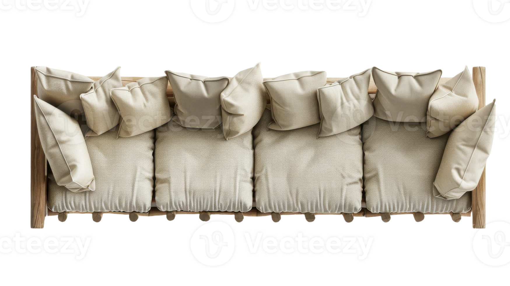 Sand Modular Sofa on the transparent background, Format png