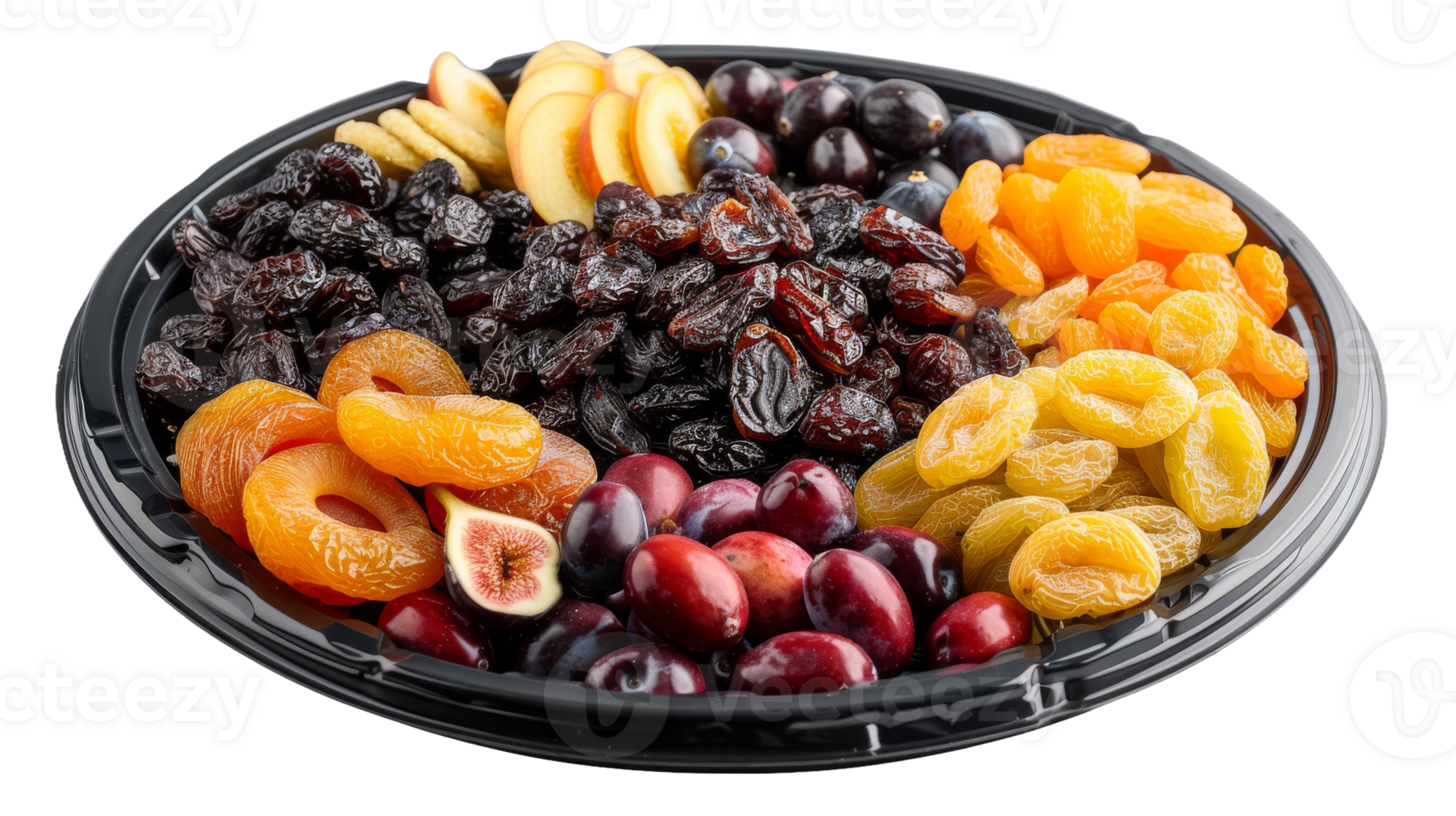 Festive Plastic Tray with Assorted Treats on the transparent background, Format png