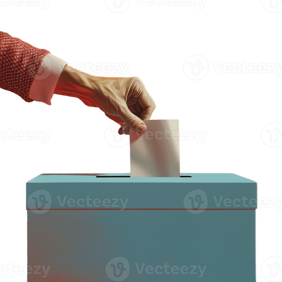The Essence of Democracy, A Hand Casting a Vote in a Ballot Box png