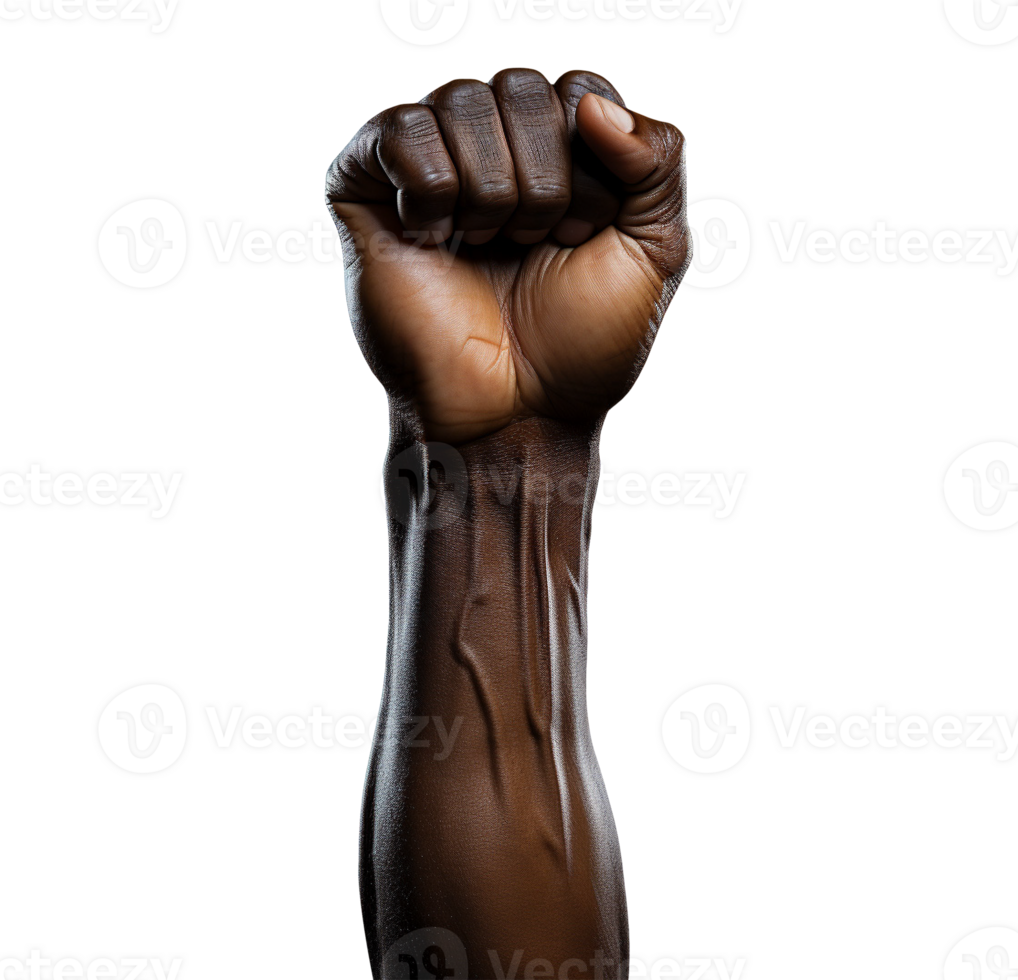 Power fist raised isolated png