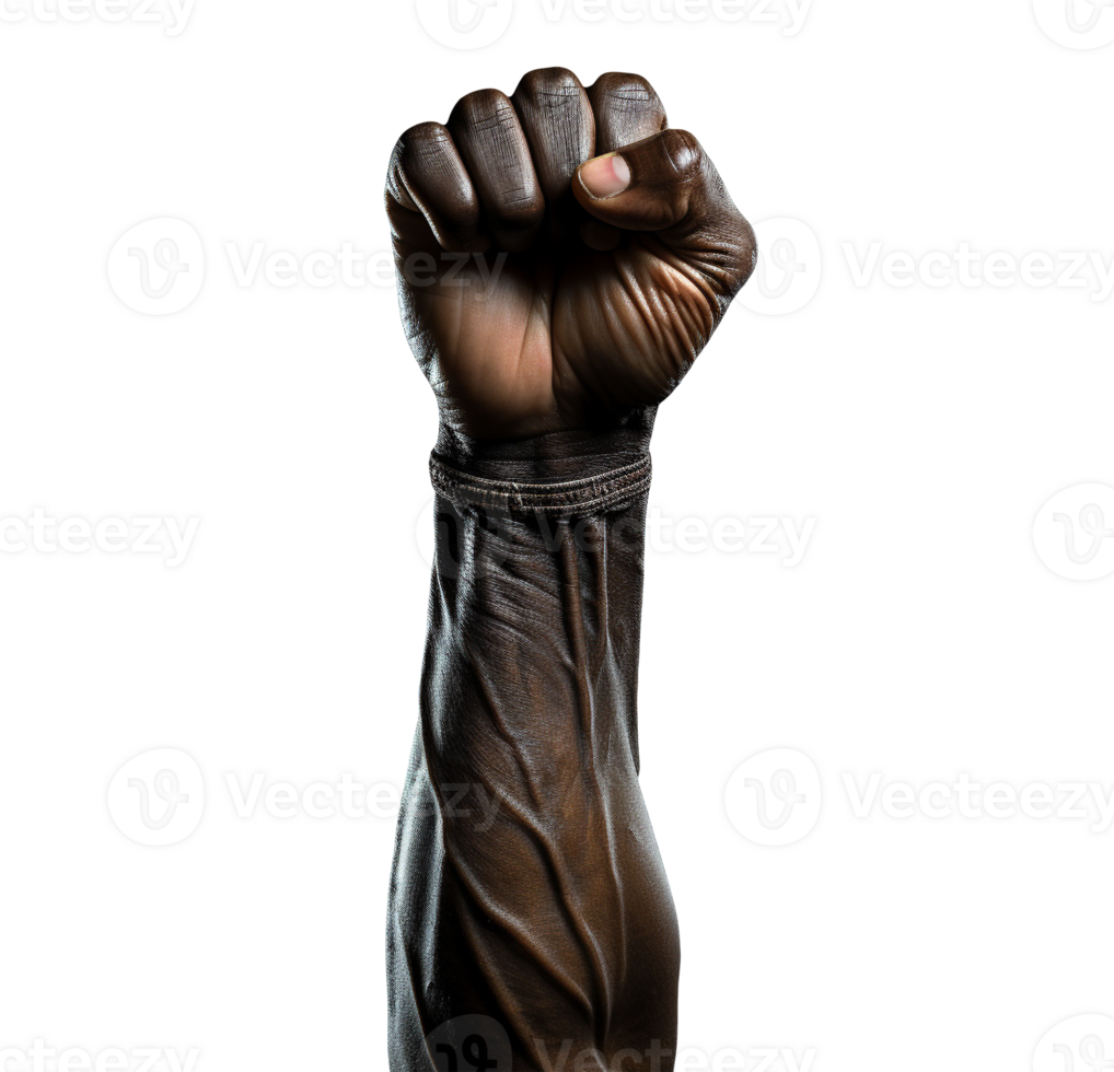 Power fist raised isolated png