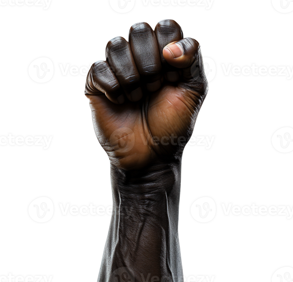 Power fist raised isolated png