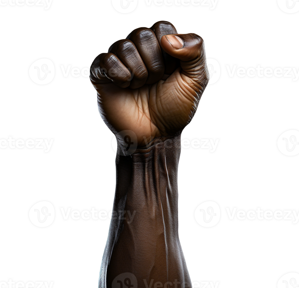 Power fist raised isolated png