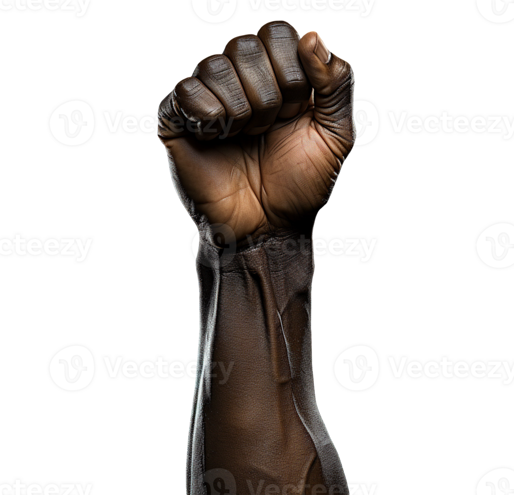 Power fist raised isolated png