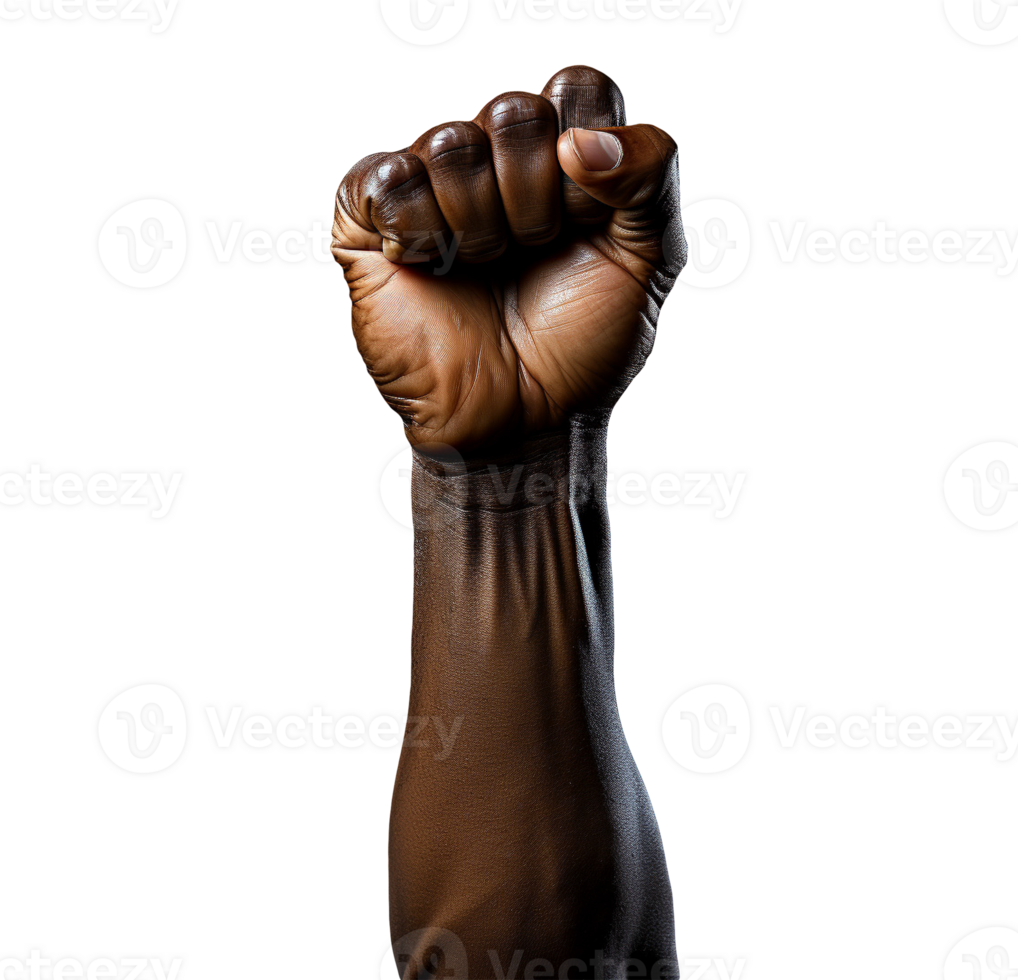 Power fist raised isolated png